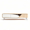 TV-meubel van hout met een open plank en een zachte uitstraling 150 x 40 x 50cm