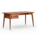 Houten bureau met lades 120 x 60 x 75cm in een warme houtkleur